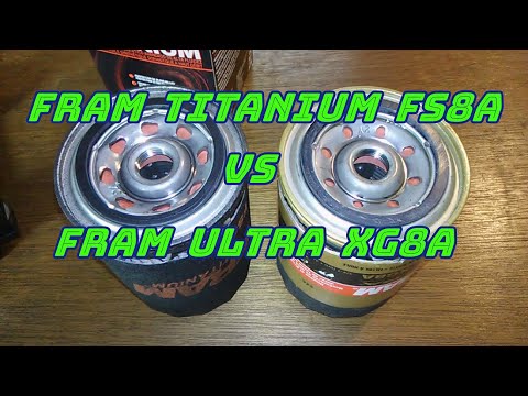 Fram Titanium Oil Filter Cut Open FS8A vs. Fram Ultra Oil Filter Cut Open XG8A Oil Filter Comparison