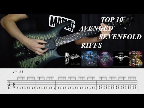 Avenged Sevenfold - Top 10 Riffs (With Tabs)