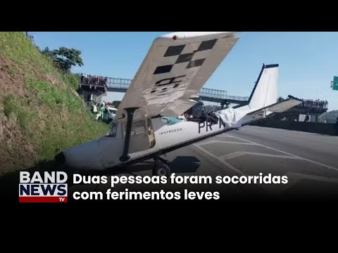 Avião realiza pouso de emergência em rodovia em SP | BandNews TV