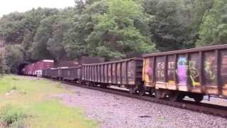 preview picture of video 'CSX Riverline Fort Montgomery NY August 31 2014'