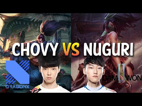 DRX Chovy vs DWG Nuguri - YASUO vs AKALI Top - KR LOL Challenger