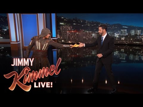 Deliveryman Brings Jimmy Kimmel The New “Assassin’s Creed