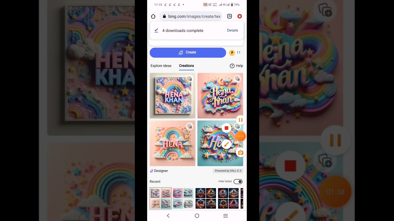 How To Create Rainbow ai 3D image creator | bing image creator tutorial