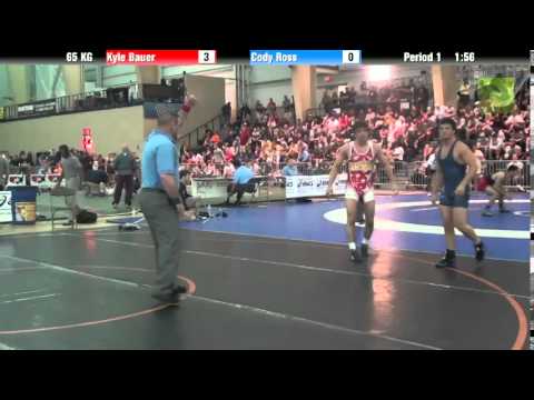 Men`s Freestyle 65 KG Kyle Bauer vs. Cody Ross