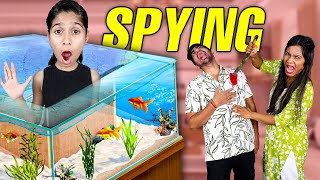 Spying On Sanket & Priti Using a FISH TANK | Extremly Shocking