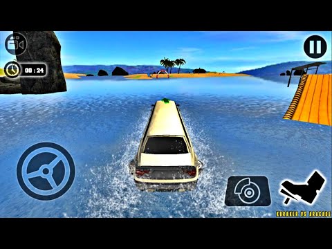 Beach Water Surfer Limousine Car Driving Simulator - White Limousine Driving - Android Gameplay