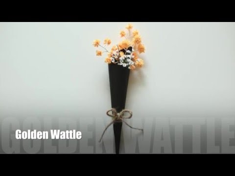 PAPER FLOWER: Golden Wattle : How to make paper flowers!!