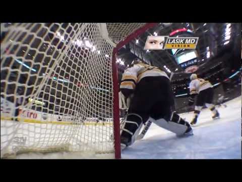 Gunnarsson Goal - Bruins 0 vs Leafs 1 - Mar 6th 2012 (HD)
