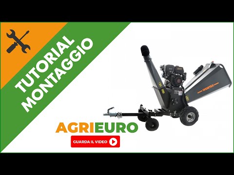 Biotrituratore a scoppio trainabile Wortex Grizzly: montaggio