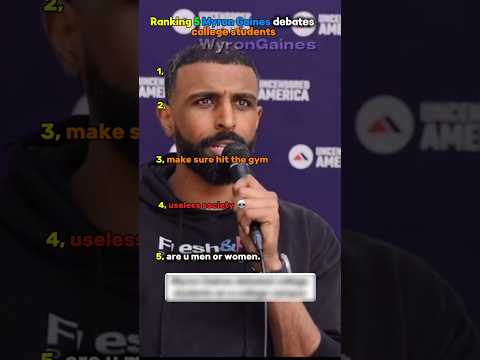 Ranking Myron Gaines debates college students