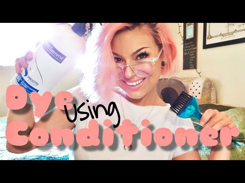 DIY Dying Hair Pink Rose Gold at Home with Conditioner...