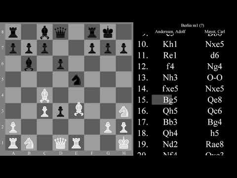 Adolf Anderssen vs Carl Mayet 1851 p3