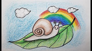 Number drawing 6 snail