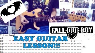 Sugar We're Goin Down - Fall Out Boy(Complete Guitar/Lesson Cover)with Chords and Tab(PART 1)