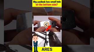 Why padlock 🔐 has small hole on the bottom side?🤔|| Ares34 #youtubeshorts #shortvideo #trending