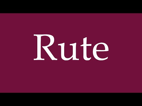 How to Pronounce ''Rute'' (Rod) Correctly in German