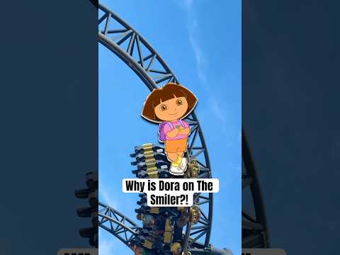 Dora x The Smiler collab when?! #thesmiler #youtubeshorts #rollercoaster