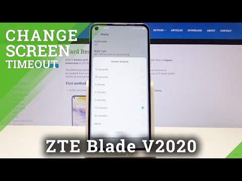 How to Set Screen Timeout in ZTE Blade v2020 – Find Screen Blackout Options
