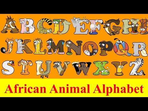 A-Z African Animals with Alphabetimals | African Animal Alphabet | ABC Animal Book | abc Flashcards