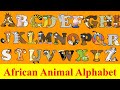 A Z African Animals With Alphabetimals African Animal Alphabet ABC Animal Book Abc Flashcards