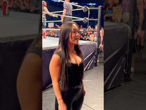 Roxanne Perez slapped my sign after staring me down… CM Punk saved me tho #wwe #fyp #viral #explore