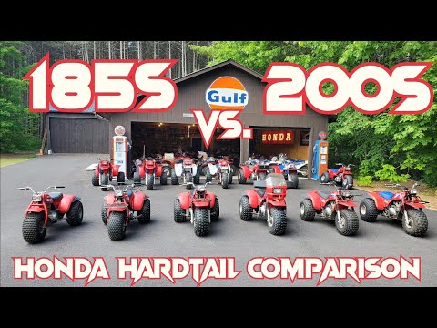 COMPARISON - Honda ATC 185S vs. ATC 200S - The Honda Hardtail Evolution - 1981 to 1986