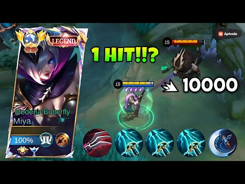 MIYA INSANE 1 HIT DAMAGE BUILD 2025!! (enemy auto surrender?💀) must try!! - mlbb