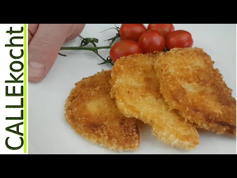 Knuspriges Gemüseschnitzel selber machen, panieren und braten - Rezept