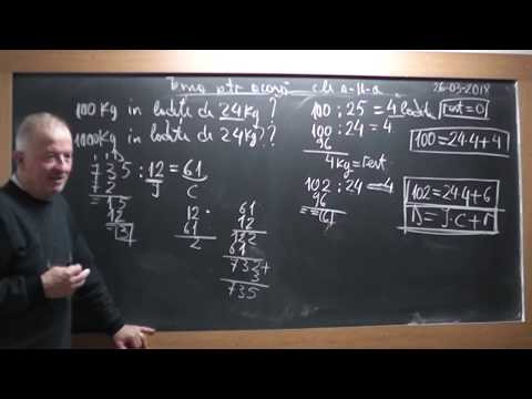 2/2 Lectia 1712 - Clasa 2 - Exercitii cu operatii Impartirea Algoritmul impartirii Probleme diverse