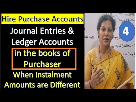 1 Hire Purchase Accounts Introduction Class Journal Entries in the books of Hire Purchaser