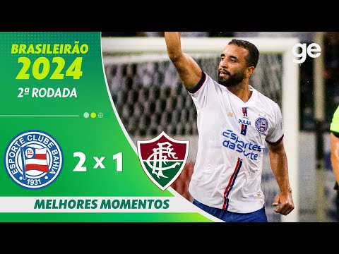 Gols e lances de Bahia x Fluminense