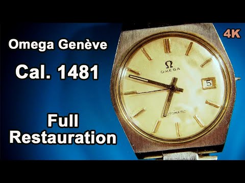 Omega Geneve Cal. 1481 Automatic Full Vintage Watch Restoration 4k
