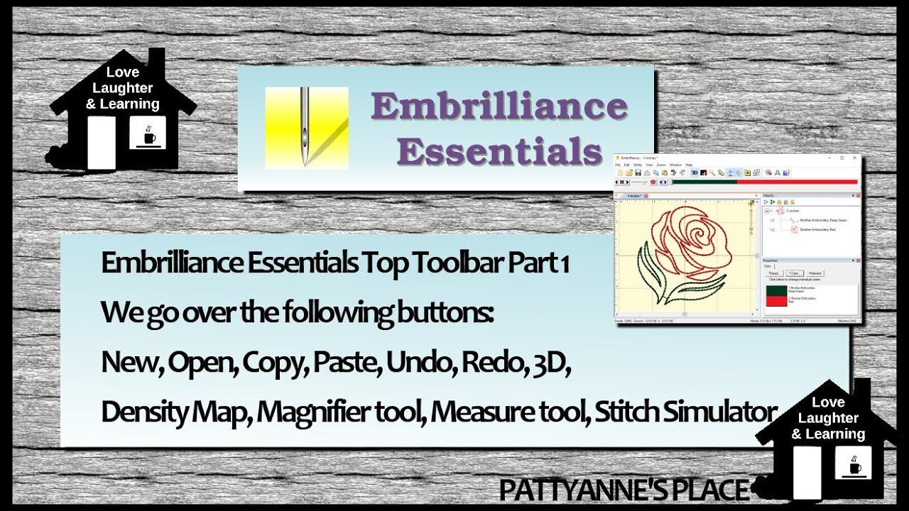 Embrilliance Essentials Class 1: Exploring The Top Toolbar Part 1