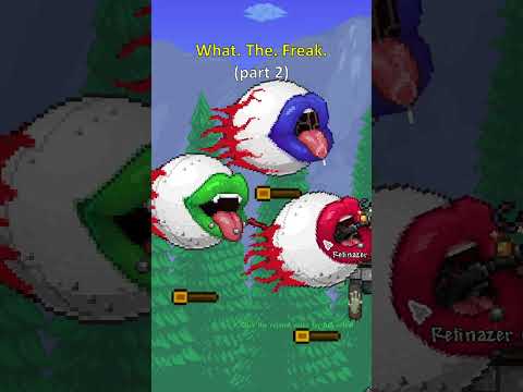 The Freaky Eyes of Terraria has returned... ─ Now with the Twin Lips, oh god #shorts #terraria