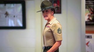 U.S. Marine Drill Instructors Meet New Recruits