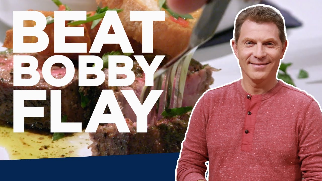 Bobby Flay Makes Italian Steak and Eggs | Beat Bobby Flay | Food Network