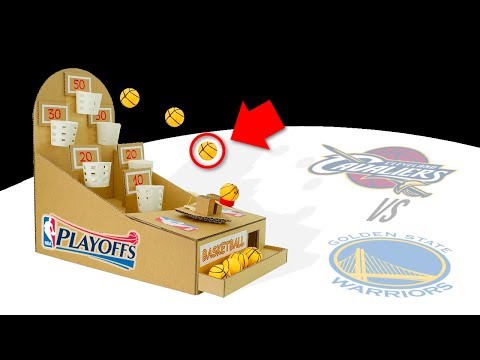 How to Make NBA Basketball Game from Cardboard - Cleveland Cavaliers vs GS Warriors DIY Board Game