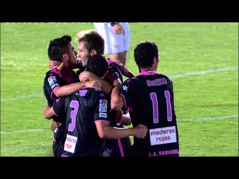 Gol de Aníbal Zurdo (2-2) en el Real Madrid Castilla - CE Sabadell Jornada 5