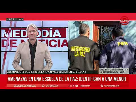 Amenazas en una escuela de La Paz: identifican a una menor - Elonce