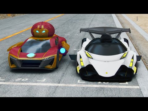 Devel Sixteen GTR vs Audi E-TRON Iron Man at Special Stage Route X