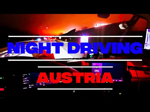 POV Night Truck Driving on Austrian Autobahn | Calm Cabin View