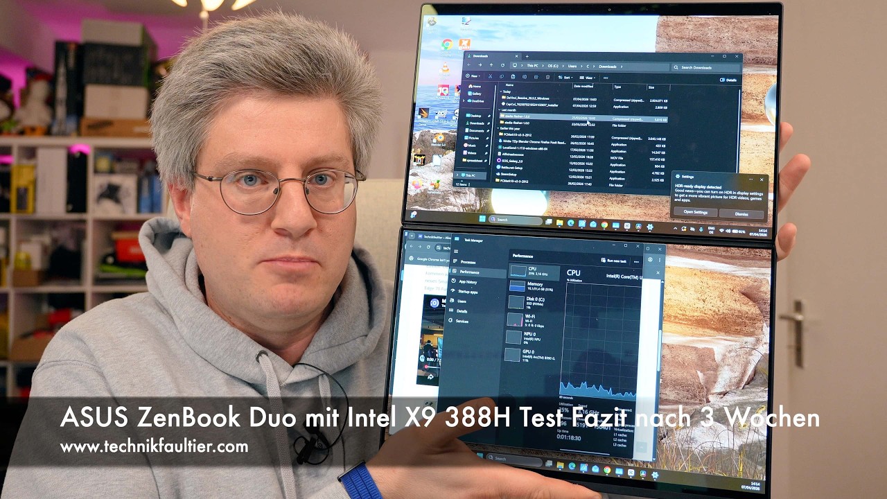 ASUS ZenBook Duo mit Intel X9 388H Test Fazit nach 3 Wochen