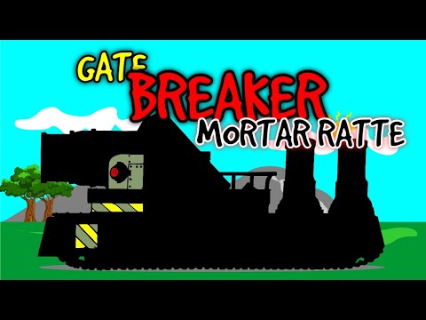 How To Draw Cartoon Tank Hybrid Gate Breaker Mortar Ratte | HomeAnimations - Cartoons About Tanks