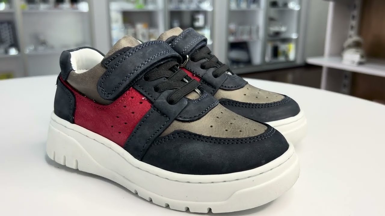 Дитячі ортопедичні кросівки Ortomedica ORTM 5 сині-червоні