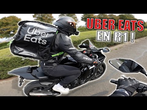 UBER EATS EN MOTO !🍟Avec @mt ero {Je le forme}