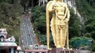 Huge golden god at Batu Caves in Kuala Lumpur, Malaysia