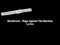Bombtrack - Rage Against The Machine Lyrics Video (HD & 4K)