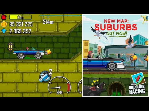 Hill Climb Racing - New Map SUBURBS - 1.51.0 Update / NUEVO MAPA: SUBURBS