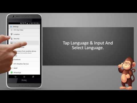 HTC How to Change  display language on smart phones user guide support