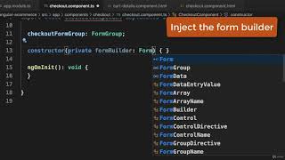 004 Angular Project   Checkout Form Layout   Add support for Reactive Forms 184